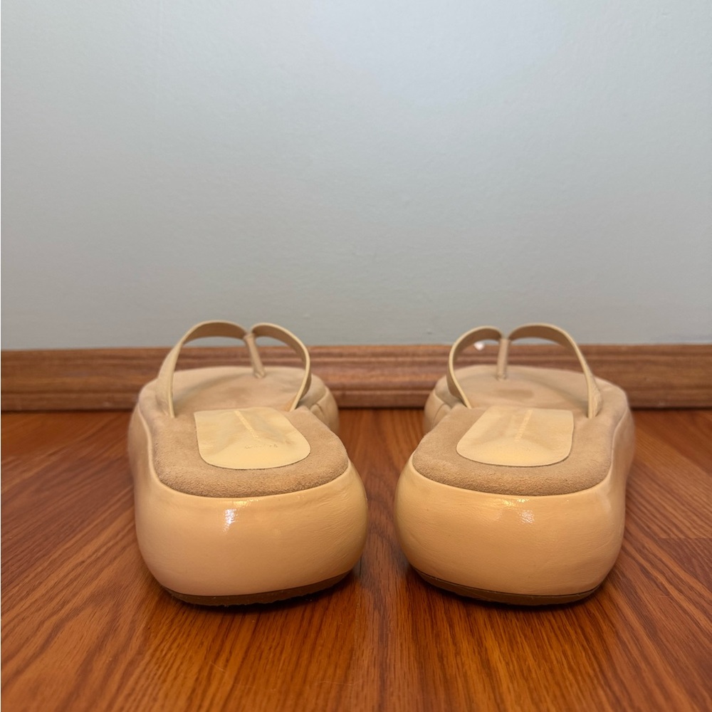 OSOI Off-White Boat Platform Flip Flop Slides – IT 40 USA 9– Cream – New w/ Tags - Picture 15 of 16